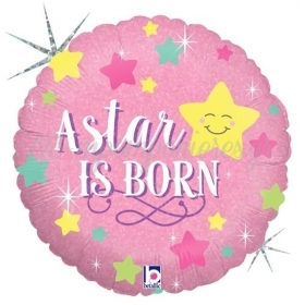 Μπαλονι Ιριδιζον Foil 45Cm Για Γεννηση «A Star Is Born» Girl – ΚΩΔ.:36289-Bb
