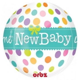 Μπαλονι Foil 43X45Cm Για Γεννηση Supershape «Welcome New Baby» Orbz – ΚΩΔ.:528371-Bb