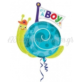Μπαλονι Foil 68X73Cm Για Γεννηση Supershape «Baby Boy» Σαλιγκαρι – ΚΩΔ.:533660-Bb