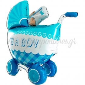 Μπαλονι Foil 107Cm Για Γεννηση Supershape «It'S A Boy» Καροτσακι 3D – ΚΩΔ.:73060-Bb