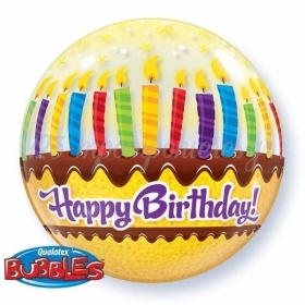 Μπαλονι Foil 22"(56Cm) Τουρτα «Happy Birthday» Bubble Μονο – ΚΩΔ.:10398-Bb