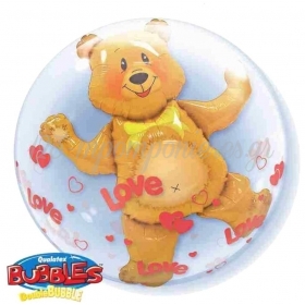 Μπαλονι Foil 24"(61Cm) Αρκουδακι Bubble Διπλο – ΚΩΔ.:15612-Bb