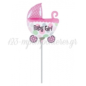 Μπαλονι Foil Mini Shape 27X42Cm Baby Girl Καροτσακι – ΚΩΔ.:207166-Bb