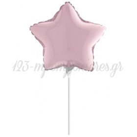Μπαλονι Foil 10"(25Cm) Mini Shape Αστερι Παστελ Ροζ – ΚΩΔ.:09222-Bb