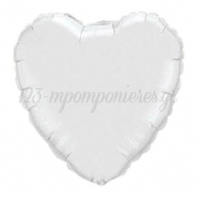 Μπαλονι Foil 18"(45Cm) Καρδια Λευκη – ΚΩΔ.:206123-Bb