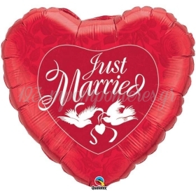 Μπαλονι Foil 91Cm Κοκκινη Καρδια «Just Married» - ΚΩΔ.:32344-Bb
