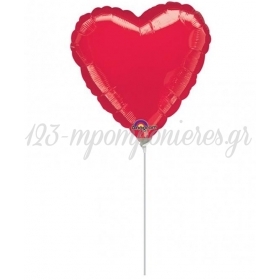 Μπαλονι Foil 10"(25Cm) Mini Shape Καρδια Κοκκινη – ΚΩΔ.:500129-Bb