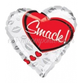 Μπαλονι Foil 45Cm Ασπρη Καρδια «Smack»- ΚΩΔ.:513397-Bb