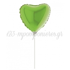 Μπαλονι Foil 5"(12Cm) Mini Shape Καρδια Λαχανι – ΚΩΔ.:60679-Bb