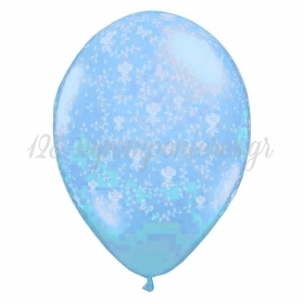 Τυπωμενα Μπαλονια Latex Λουλουδια Γαλαζια 12" (30Cm) – ΚΩΔ.:13512140F-Bb