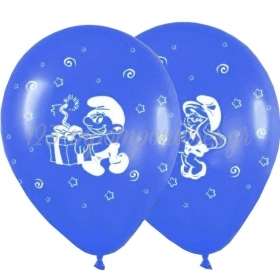 Τυπωμενα Μπαλονια Latex Στρουμμφακια Μπλε 12" (30Cm) – ΚΩΔ.:13512325-Bb