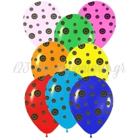 Τυπωμενα Μπαλονια Latex Χαμογελαστες Φατσουλες Σε Διαφορα Χρωματα 12" (30Cm) – ΚΩΔ.:13512543-Bb