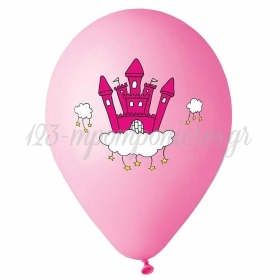 Τυπωμενα Μπαλονια Latex Καστρο Της Πριγκιπισσας Ροζ 13" (33Cm) – ΚΩΔ.:13612205-Bb