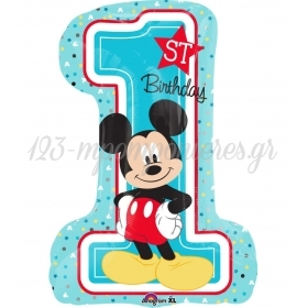 Μπαλονι Foil 48X71Cm Mickey Mouse «1St Birthday» – ΚΩΔ.:534343-Bb