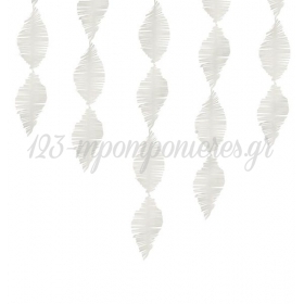 Λευκη Διακοσμητικη Κρεπ Γιρλαντα - ΚΩΔ:Glk1-008-Bb