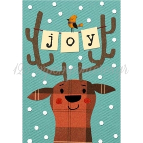 Χριστουγεννιατικη Καρτα Ταρανδος Joy - ΚΩΔ:Xk14001K-3-Bb