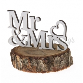 Ξυλο Mr&Mrs 6.2X3.5Cm - ΚΩΔ:1768K-G