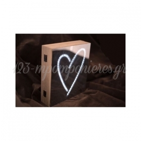 Κουτι Για Στεφανα Με Καθρεφτη & Με Led Φωτιζομενη Καρδια Με Διακοπτη - ΚΩΔ:Ls2-Rn