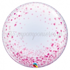 Μπαλονι Foil 24"(61Cm) Roz Κονφετι Deco Bubble – ΚΩΔ.:57790-Bb