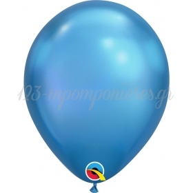 Chrome Μπλε Μπαλονια 11΄΄ (28Cm)  Latex – ΚΩΔ.:58272-Bb
