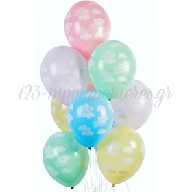 Μπαλονια Τυπωμενα Με Συννεφακια 13'' (33Cm) Σε Διαφορα Παστελ Χρωματα – ΚΩΔ.:13613285-Bb