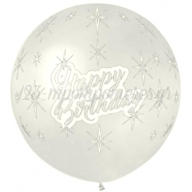 Διαφανο Μπαλονι 31' (80Cm) Latex Με «Happy Birthday» – ΚΩΔ.:13631105-Bb