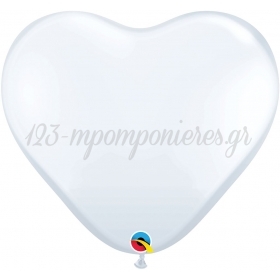 Λευκη Καρδια Μπαλονι 36'' (90Cm) Latex – ΚΩΔ.:44481-Bb