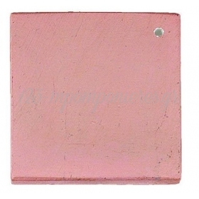 Κεραμικη Πετρα Τετραγωνη Με Τρυπα - Ροζ Περλε - 7Χ7Cm - ΚΩΔ:M2751-2-Ad