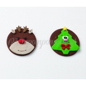 Χριστουγεννιατικες Σοκολατες Γαλακτος - 5 Σχεδια Μαζι - Mix - 30Γρ - 8 Εκ - ΚΩΔ:9020-Far