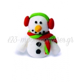 Διακοσμητικα Ζαχαρωτα Απο Ζαχαροπαστα -Χιονανθρωπος 3D Τρισδιαστατος - Συσκευασια 25 Τμχ - 5 X 4 Εκ. - ΚΩΔ:5002-Far