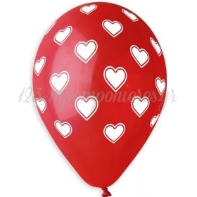 Τυπωμενα Μπαλονια Latex Λευκες Καρδιες 13" (33Cm) – ΚΩΔ.:13613916-Bb