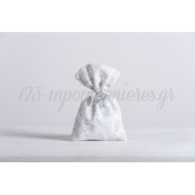 Πουγκι Υφασματινο Με Τυπωμα Λευκη Δαντελα - 12Χ17 - ΚΩΔ:375399-Nt