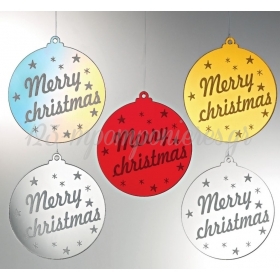 Plexiglass Μπαλα "Merry Christmas" 8Χ8.5Cm - ΚΩΔ:M4528-Ad