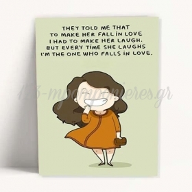 Χιουμοριστικη Καρτα Αγαπης “Every Time She Laughs” - ΚΩΔ:Xk14001K-43-Bb