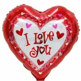 Μπαλονι Foil Καρδια 18''(45Cm) I Love You Elegant Hearts - ΚΩΔ:206420-Bb