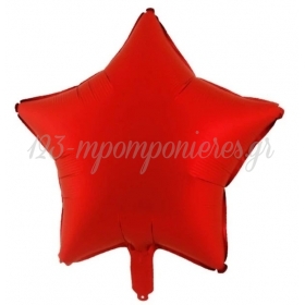 Μπαλονι Foil 18''(45Cm) Chrome Κοκκινο Αστερι - ΚΩΔ:206341-Bb