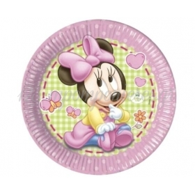 Χαρτινα Πιατα Φαγητου Baby Minnie Mouse - ΚΩΔ:84349-Bb