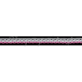 Κορδελα Δαντελα Λευκη-Ροζ 3Cmx9.1Μ - ΚΩΔ:M8201-Ad