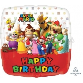 Μπαλονι Foil 17''(43Cm) Super Mario Happy Birthday - ΚΩΔ:532009-Bb