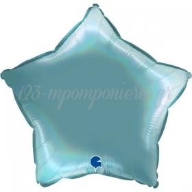 Μπαλονι Foil 18"(45Cm) Holographic Αστερι Γαλαζιο - ΚΩΔ:192P02Rhts-Bb