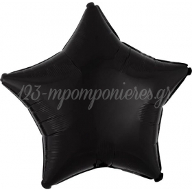 Μπαλονι Foil 18"(45Cm) Μαυρο Matte Αστερι - ΚΩΔ:206467-Bb