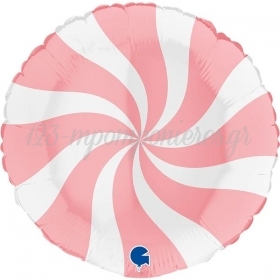 Μπαλονι Foil 18''(46Cm) Lollipop Λευκο-Ροζ - ΚΩΔ:G018M03Whpk-Bb