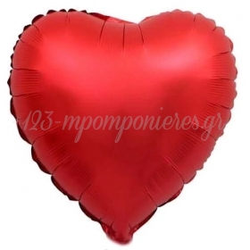 Μπαλονι Foil 18"(45Cm) Σατεν Κοκκινη Καρδια - ΚΩΔ:206155S-Bb