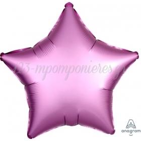 Μπαλονι Foil 18''(45Cm) Σατεν Ροζ Αστερι - ΚΩΔ:538970-Bb