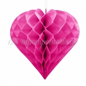 Φουξια Χαρτινη Διακοσμητικη Καρδια 20Cm - ΚΩΔ:Hh20-006-Bb