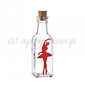 Γυάλινο Μπουκάλι με Εκτύπωση Μπαλαρίνα 4.5X17cm - ΚΩΔ:M10423-AD