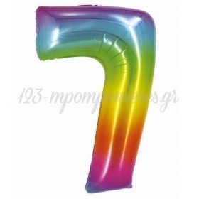 Μπαλόνι Foil 30''(76cm) Rainbow Αριθμός 7 - ΚΩΔ:CH-STC7-BB