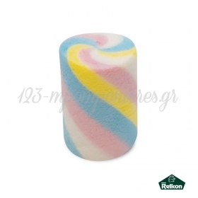 Marshmallow Rainbow κύλινδρος- Συσκευασία 1Kg - ΚΩΔ: 31135-CR