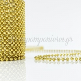 Πέρλες χρυσές 8mm σε καρούλι 12m - ΚΩΔ:6042638-NT