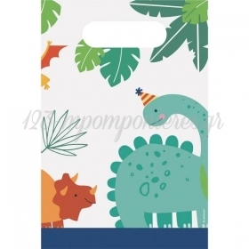 Χάρτινες Σακουλίτσες για Δωράκια Δεινόσαυροι Dino-Mite 24X16cm - ΚΩΔ:9906578-BB